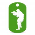 Fagraphix Gign Operator Keychain Gi Dog Tag Engraved Seals Gsg-9 Socom Green 