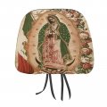 Waygotee 2 Pieces Our Lady Of Guadalupe Virgin Mary Car Headrest Covers Full Print Universal Fits Most Cars Truck Suv 11 X 10 6 