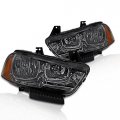 Instyleparts Smoke Lens Headlight With Chrome Housing Made For Dodge Charger 