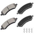 D1084 Front Disc Brake Pad Set With Hardware For Ram 1500 Dodge Dakota Durango Chrysler Aspen And Mitsubishi Raider Ceramic 