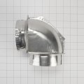 Whirlpoolrw Genuine Oem Elbow Vent Connector For Dryers Aluminium Accessory A Replaces 4396006