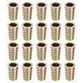 25pcs Threaded Inserts M10-1 5x25 Zinc Alloy Hex-flanged Nut Hex Socket Drive Bolt Fastener Connector For Wood Furniture Nuts 