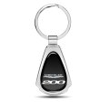Chrysler 200 Black Dome Chrome Metal Teardrop Key Chain Official Licensed Modern Style Accessory 2 125 In X 1 25