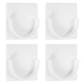 4 Pack Shower Rod Holder 1 61 Inch Adhesive Curtain No Drilling Holders With Glue For Bathroom Bedroom White Rod Not Included 