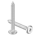 M3 X 25mm 50 Pack Flat Round Socket Head Screws Stainless Steel Self Tapping Full Thread Hex Cap Bolt For Wood Furniture 