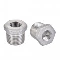 Reducer Hex Bushing 304 Stainless Steel 1 2npt Male To 4npt Female Reducing Forging Pipe Hose Adapter Fitting 2pcs 
