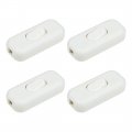 Inline Cord Switch Ac 250v 6a On Off Rocker Table Lamp Desk Light White Pack Of 4 