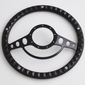 Flashpower 14 Billet Half Wrap Steering Wheel With 9 Bolts 2 Dish And Horn Buttonblack 