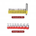 Flexible Drill Bit Extension Kits 21pcs Screwdriver Set 1 4 Hex Shank Crv Screw Driver Kit Tools With Red Shaft