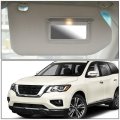Auto Dynasty Factory Style Sun Visor Sunshade With Mirror And Vanity Light Compatible Infiniti Jx35 Qx60 Pathfinder 13-19