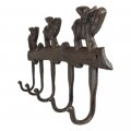 1 Pcs Of Cast Iron Country 3 Angel Winged Pigs Hog Heavens 5 Peg Wall Coat Hooks Hangers 