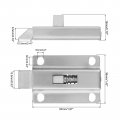 Uxcell Spring Bounce Lock 50mm 2 Inch Automatic Loaded Latches Stainless Steel Door Bolt Latch For Gate Window Cabinet