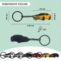Chevy Camaro Keychain Accessories For 2010 To 2020 Metal Zinc Alloy Key Chain With Double Ring Yellow 2 X 1 In