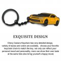Chevy Camaro Keychain Accessories For 2010 To 2020 Metal Zinc Alloy Key Chain With Double Ring Yellow 2 X 1 In
