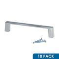 10 Pack Rok Hardware 6 152mm Hole Sleek Square Style Chrome Kitchen Vanity Dresser Cabinet Pull Handle 6-3 8 161mm Overall