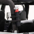 Hooke Road Black Roll Bar Fire Extinguisher Holder For 2007-2024 Jeep Jk Jl Wrangler Unlimited Sport Sahara Rubicon