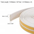 Uxcell Foam Tape Adhesive Weather Stripping 9mm Wide 2mm Thick 2 5 Meters Long White 2pcs