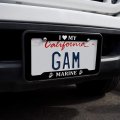 I Love My Marine Usmc White On Black Officially Licensed License Plate Tag Frame