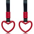 Yuntop 2 Pieces Heart-shaped Jdm Tsurikawa Rings Suv Bus Car Handle Straps Japanese Bosozoku Subway Ring For Warning And 