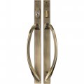 Rockwell Laguna Contemporary Keyed Entry Sliding Patio Door Handleset In Antique Brass Finish 