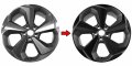 Chrome Delete Blackout Vinyl Overlay For 2018-2022 Honda Accord Touring 19 Wheel Rims Satin Black 