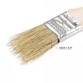 Uxcell 12pcs 1 Inch Paint Brush Natural Bristle Flat Edge With Wood Handle Wall Treatment Tool For Varnishes Glues