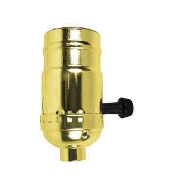 Socket Turn Knob 3 Way Brass