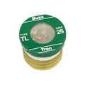 Bussmann Tl-25pk4 25 Amp Time Delay Loaded Link Edison Base Plug Fuse 125v Ul Listed 4-pack 