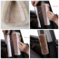 2pcs Auto Genuine Sheepskin Seat Belt Covers Pads Safety Fuzzy Car Strap Cover Neck Cushion Protector Seatbelt Shoulder Pad For