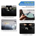 Cute Penguins Seamless On Turquoise Pattern Auto Car Front Sunshade Windshield Automobile Window Foldable Visor Vehicle Blocker