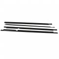 Waltyotur 4pcs Black Weatherstrip Window Seal Car Moulding Trim Belt Door Outside Replacement For 2009 2010 2011 2012 Corolla