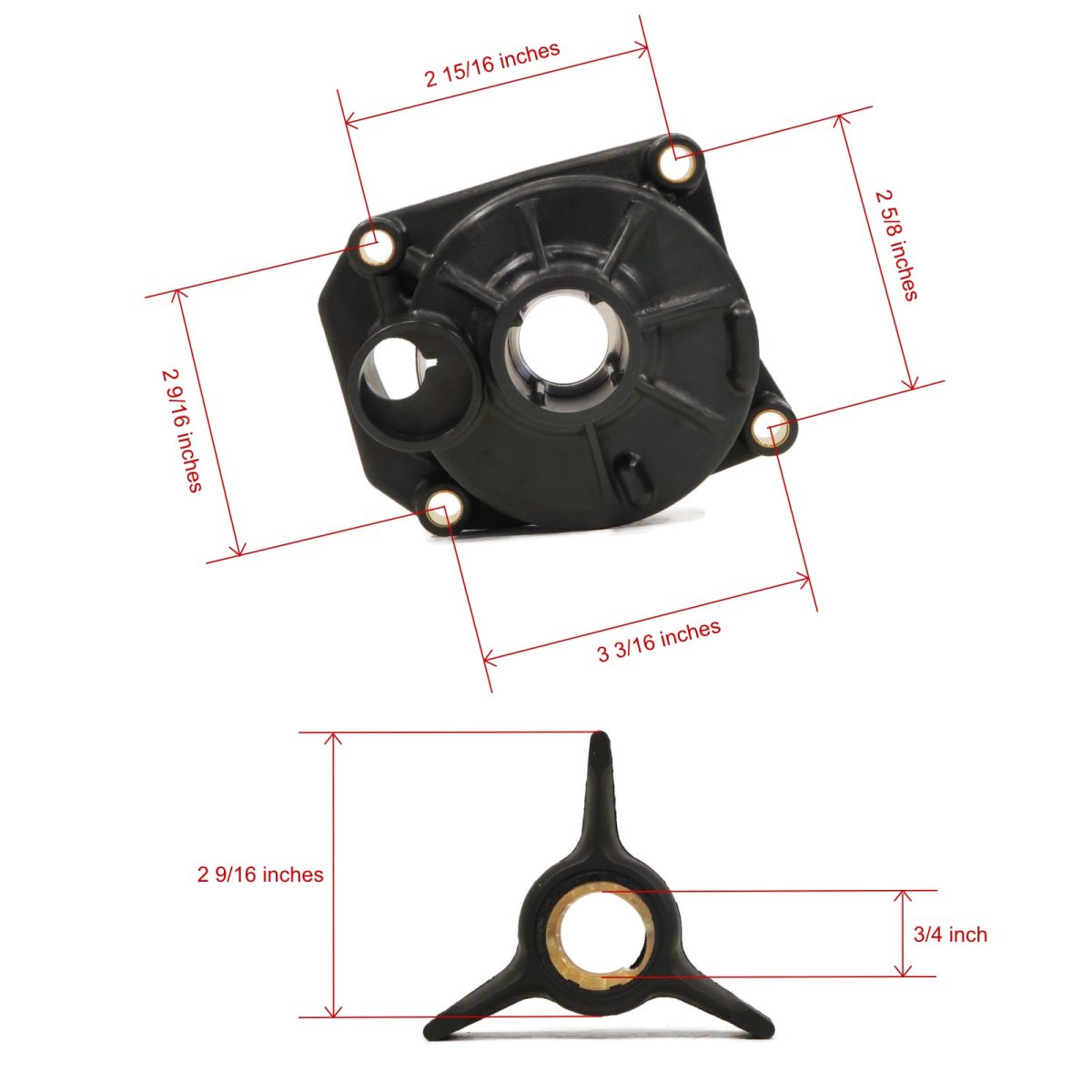 Water Pump Rebuild Kit For 1998 Johnson 2 Cylinder J50slecc J40jreca Engines