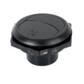 50mm Universal Round Black Air Conditioning Vent Deflector Outlet Louvered For Rv Bus