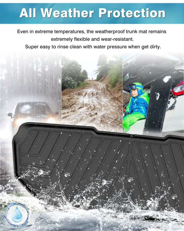 Mixsuper Custom Fit Front Trunk Liner For 2022-2023 Rivian R1t All Weather Frunk Mats Black
