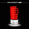 Amerilite For 1988-2000 Chevy Gmc Pickup Truck Ck 1500 2500 3500 Clear Red Led Replacement Tail Lights W Bulb Set Passenger And