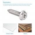 Uxcell Phillips Hex Washer Self Tapping Screws M6 X 25mm 304 Stainless Steel Flange Sheet Metal Screw 25pcs