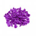 Uxcell 50pcs 5mm Universal Purple Motorcycle Round Cross Head Self Tapping Bolts Bumper Screws Metal Replacement