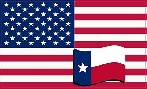Stickertalk Usa And Texas Flag Vinyl Sticker 5 Inches By 3