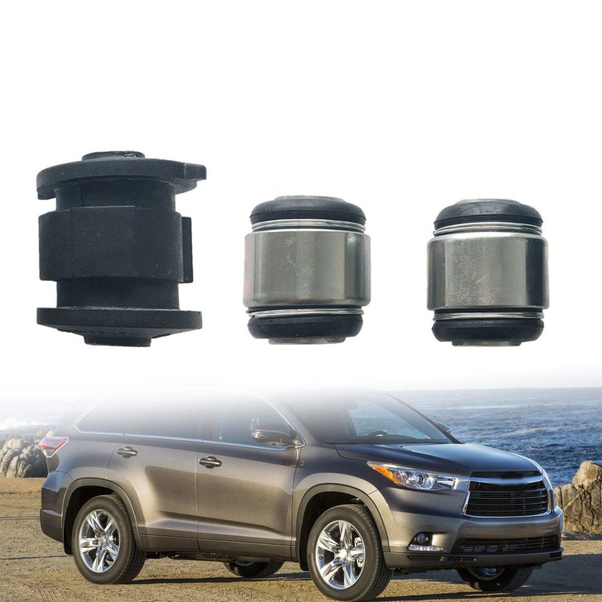 3pc Rear Arm Assembly Knuckle Bushing Replacement For Highlander Camry Avalon