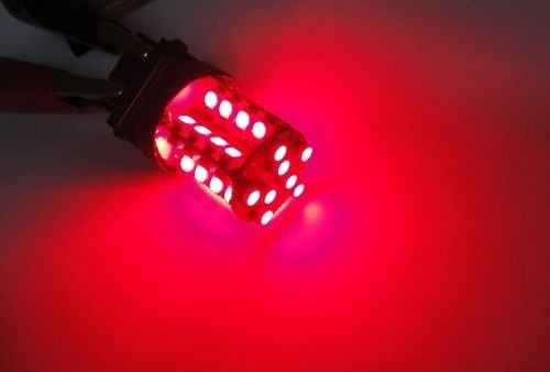 LEDIN 2 Pcs of RED 3156 24 SMD LED Parking Light 3157 3457 3057 