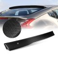 Rear Car Roof Window Spoiler Wing Compatible With Nissan 370z Coupe 2009-2020 Glossy Black Real Carbon Fiber