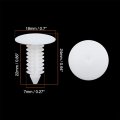 X Autohaux 40pcs 7mm Hole Dia Plastic Bolt Rivets Fastener Mudguard Bumper Retainer Clips White Ford For Chrysler
