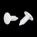 X Autohaux 40pcs 7mm Hole Dia Plastic Bolt Rivets Fastener Mudguard Bumper Retainer Clips White Ford For Chrysler