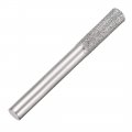 Uxcell Diamond Burrs Grinding Drill Bits For Carving Rotary Tool 1 4-inch Shank 6mm Cylindrical 150 Grit 5 Pcs