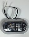 Clear Amber Led Surface Mount Clearance Marker Light With Chrome Rectangle Bezel 3 25 In X 1 75 18 Pack Kit 12v El-112682ca 