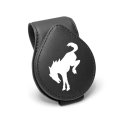 Ford Bronco Logo Black Leather Magnetic Sunglass Holder Car Sun Visor Mount Clip Official Licensed 