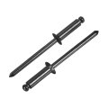 100pcs 5 32 X1 2 Aluminum Blind Rivets Grip And Steel Mandrel Countersunk Head Long Split For Metal Furniture Automotive Black 