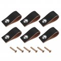 Leather Drawer Pulls 2 52 6pcs Surface Furniture Handles Door Handle Strap Suitcase Dresser Knobs Pull Replacement With Screws 