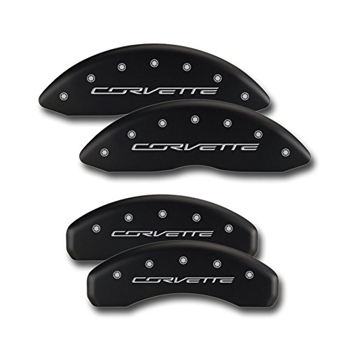 C7 Corvette Stingray Brake Caliper Cover Set With Script Matte Black