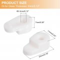 Uxcell 20set Glass Retainer Clips Kit 20mm Plastic Cabinet With Screws For Fixing 3mm Thick Doors Mirror White
